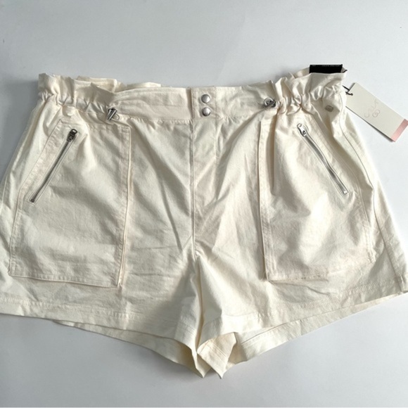 New Calia Woven Paperbag Shorts Unbleached Size XXL - Picture 2 of 7